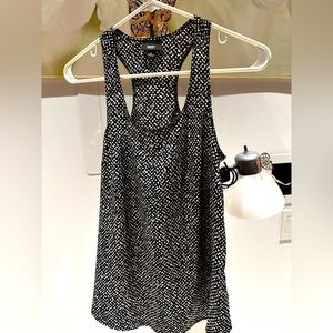 Massimo black and white tank top chiffon